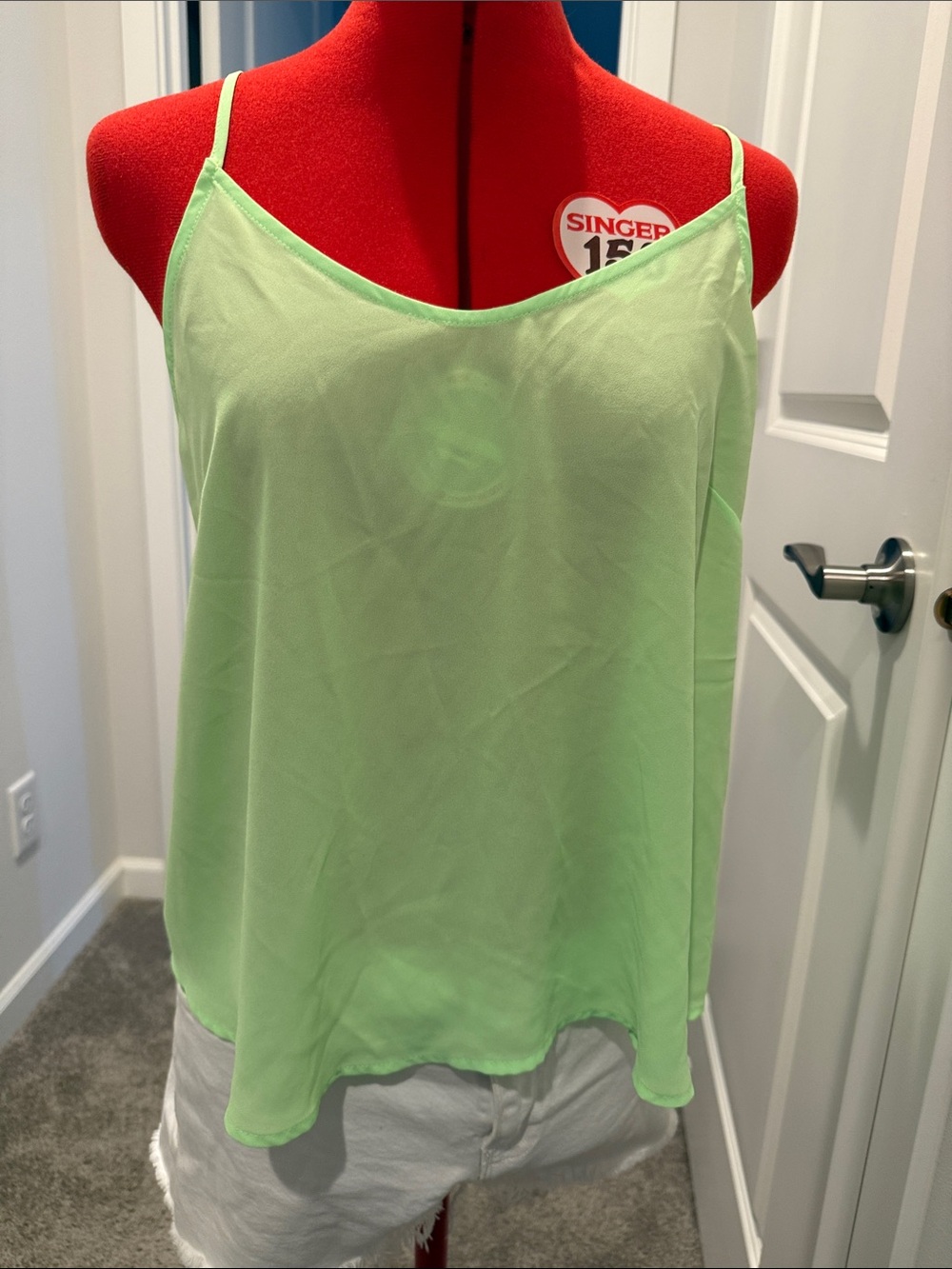 Lush Light Green Spaghetti Strap Cami